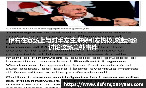伊布在赛场上与对手发生冲突引发热议球迷纷纷讨论这场意外事件